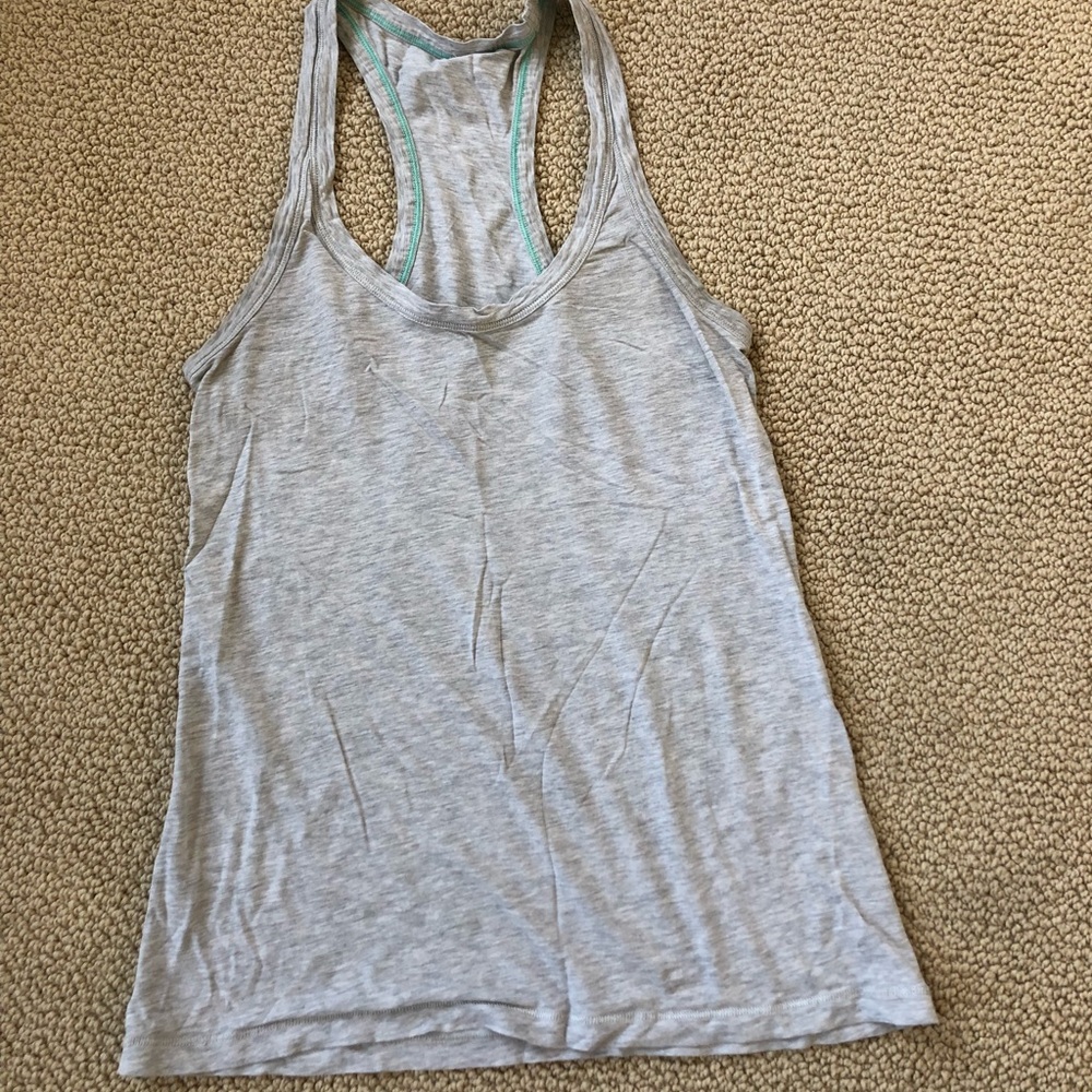 Lululemon soft luon gray racerback tank top size 4